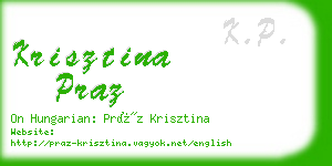 krisztina praz business card